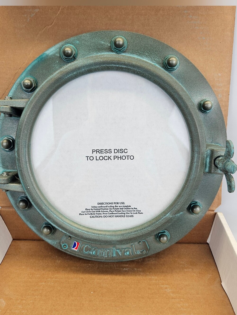 Carnival Cruise Line Coral Reef Molded Porthole Picture Frame 8" 12" New Rare